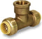 Everflow Supplies Pushlock Female Center Tees UPCTF12 Push x Push X Female 1/2 Inch Quick & Easy Installation with Corrosion Resistant to Improve ...