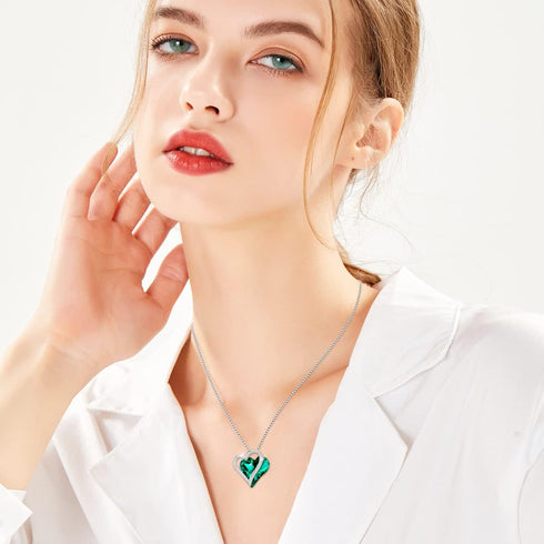 Love Heart Pendant Necklaces for Women Crystals Jewelry Gifts for Women Her Girlfriend Mother's Wife Christmas Birthday Anniversary Valentines Day...