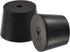 MECCANIXITY Rubber Tapered Plug 27mm to 34mm with Hole Test Tubes Bungs Stopper Black for Lab Home 3 Pieces...
