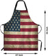 WONDERTIFY Rustic Usa Flag Vintage American Patriotic Us Flgas Apron, Bib Apron with Adjustable Neck for Men Women,Suitable for Home Kitchen Cooki...