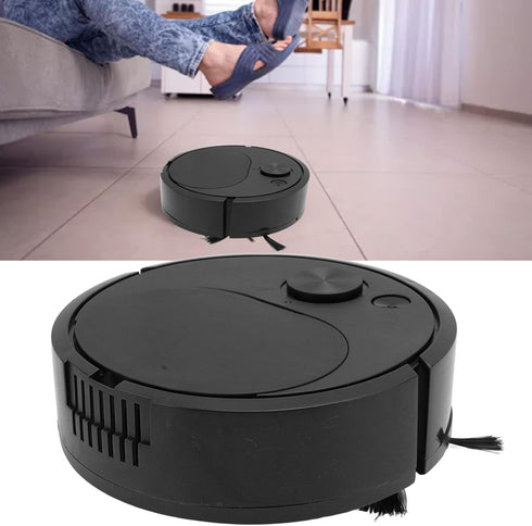 Smart Sweeping Robot, Robot Vacuum Cleaner ABS Multifunctional USB Charging Automatic Avoidance for Marble (Black)...