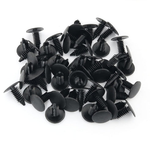 50PCS Black Plastic Nylon Rivet Clips Furniture Assembly Shelves Retainer Vapor Barrier Christmas Tree Fasteners for Crawlspace Barrier Poly Liner...