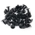 50PCS Black Plastic Nylon Rivet Clips Furniture Assembly Shelves Retainer Vapor Barrier Christmas Tree Fasteners for Crawlspace Barrier Poly Liner...