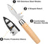 2 Pcs Oyster Shucking Knife, Upgraded Oyster Knife, with Stainless Steel Thickened Blade, a V-Shaped Notch, Wooden Non-slip Handle, Oyster Shucker...