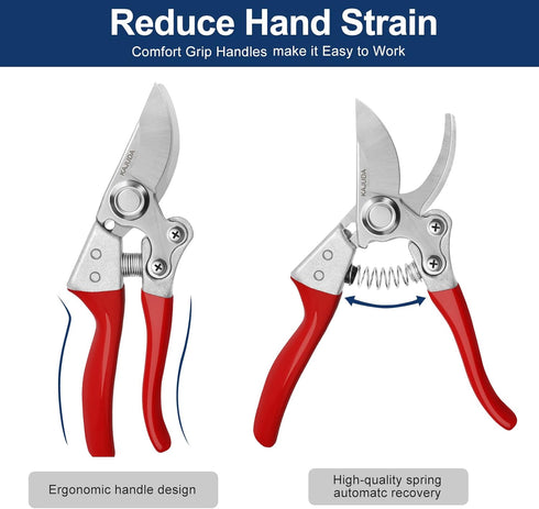 Professional Garden Shears, KAJUDA Pruning Clippers Hand Pruners Gardening Scissors for Plants, Flower Cutter Florist Scissor Trimming Shear, Gard...