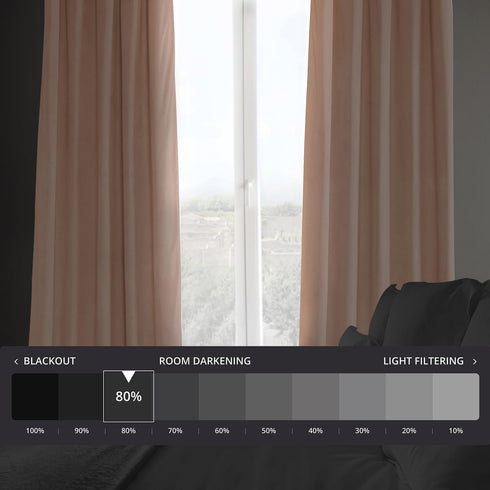 HPD Half Price Drapes Heritage Plush Velvet Curtains 108 Inches Long Room Darkening Curtains for Bedroom & Living Room 50W x 108L, (1 Panel), Peac...