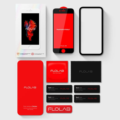 FLOLAB NanoArmour for iPhone 7/8 / SE 2020 / SE 2022 Screen Protector Ultra Clear the Best iPhone Tempered Glass - Durable, Smooth as Butter, Easy...