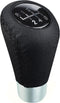Abfer 6 Speed Shift Knob Leather Gear Stick Shifter Knobs Fit for Most Manual Transmission Vehicle Truck, Black...