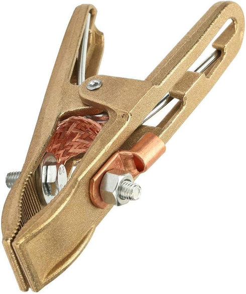 Fafeicy Welding Ground Clamp, Brass Material A Shape Ground Welding Earth Clamp Brass Welding Clamp for Welding Machine Used in Shipyards, Machine...