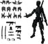 (Assembed 3D Printed 5.54'' Dummy13 Action Figure, Multi-Jointed Tian13, Articulated T13 Desktop Decoration,12 in 1 d13 Accessories Best Birthday ...