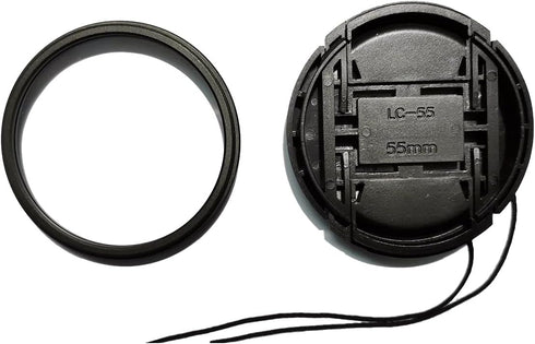 55mm Multi-Coated UV Protective Filter & 55mm Lens Cap for Nikon D5600 D3500 kit AF-P 18-55mm Lens, Compatible for Sony A7RIV A7M2 kit FE 28-70mm ...