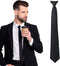 Yolev 1pcs Men's Clip On Tie Satin Solid Colour Plain Tie Solid Uniform Pre-tied Adjustable Neck Strap Tie Pure Color Necktie Mens Ties for Weddin...