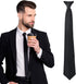 Yolev 1pcs Men's Clip On Tie Satin Solid Colour Plain Tie Solid Uniform Pre-tied Adjustable Neck Strap Tie Pure Color Necktie Mens Ties for Weddin...