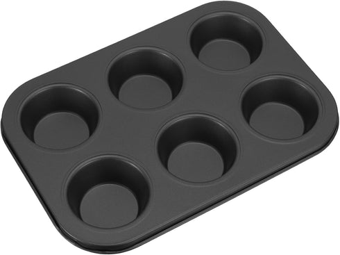 uxcell Cupcake Pan, 6-Cup Non-Stick Muffins Pan Round Cupcake Tins Baking Pan Bakeware Carbon Steel Cake Molds for Baking, Making Muffins Cakes, B...
