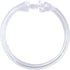 Rocky Mountain Goods Simple Spaces Clear Plastic Curtain Rings - 12 Pack - Click securely in Place - Unbreakable Plastic - True O Ring Design - Sl...