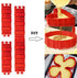 Silicone Cake Mold Cake Shapers Magic Snake DIY Baking Square Rectangular Heart Shape Round Cake Mould,Pack of 8...