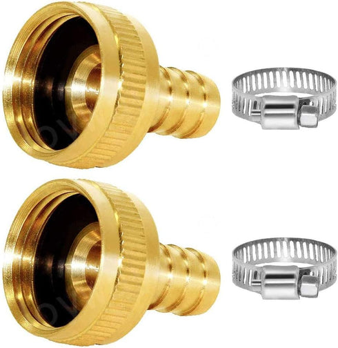 YOUHO Garden Hose Adapter 1/2" Drip Irrigation Tubing to Faucet - Reusable Connector Fittings for Most Rain Bird, Orbit, Dig, Toro 1/2 Tubing x 3/...