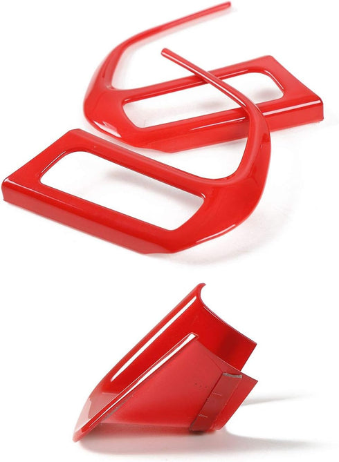 3PCS Steering Wheel Cover Trim Interior Accessories for Jeep Renegade 2015-2023 for Jeep Compass 2017-2020 (Red)...