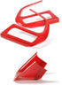 3PCS Steering Wheel Cover Trim Interior Accessories for Jeep Renegade 2015-2023 for Jeep Compass 2017-2020 (Red)...