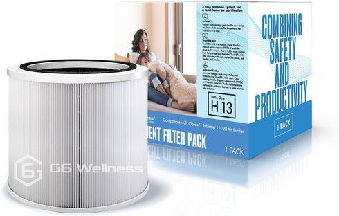 1-Pack Replacement Filter Set Compatible with Clorox 11020 Air Purifier |Medical Grade True HEPA Filter H13 |99.9% removal...