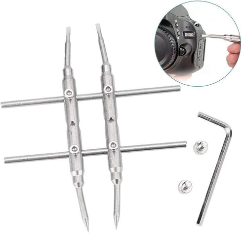 Professional Camera Lens Spanner Wrench Double Head Arc Design, Camera Lens Repair Opening Tool for DSLR Camera Lens...