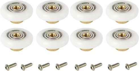 8 Pieces Stainless Steel 19MM Wheel Dia Shower Door Wheel Runner Roller...