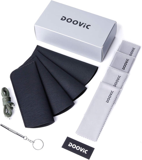 DOOViC 4 Pack Computer Reading Glasses Blue Light Blocking Anti Eyestrain Flexible Lightweight Readers for Women Men 1.75 Strength...