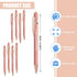 8 Pcs Blue Ink Inspirational Pens for Women Quotes Pen Metal Ballpoint Pen with Stylus tips for Office Gift (Rosegold)...