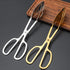 2-PACK Serving Tongs for Buffet Party Catering,Stainless Steel Thickening Food Tongs Salad/Cake/Bread Tongs Kitchen Salad Scissors (Silver)...