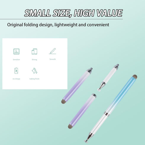 Stylus Pen for Touchscreen(4 PCS), 2-in-1 High Precision and Sensitivity Capacitive Stylus Pen for Apple iPad iPhone Tablets Samsung Galaxy All To...