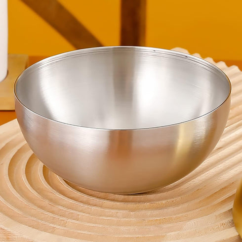 Stainless Steel Salad Bowls, Mixing Bowls, Nesting Bowls, Snacks Bowls, Serving Bowls for Mixing, Cooking, Baking, Prepping, Set of 2, Small & Lar...