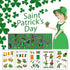 10 Sheets St. Patrick’s Day Temporary Tattoos,Lucky Shamrock Leprechaun Glow in The Dark Tattoos Green Clover Irish Designs Paint Art Luminous Tat...