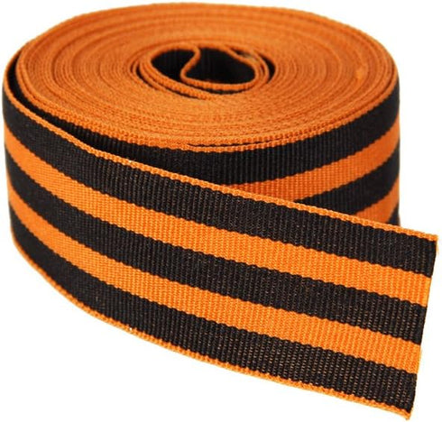 David accessories Orange Black Stripes Grosgrain Ribbon 1" Wide 5 Yard for DIY Ribbon Medal Award Handmade Hair Bow Clip Accessories and FestivalP...
