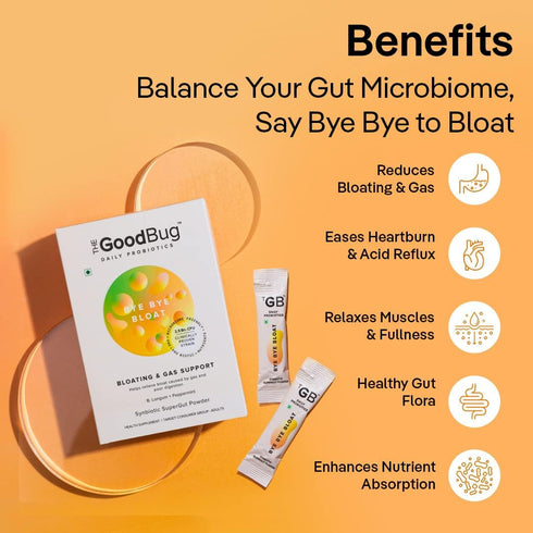 Bye Bye Bloat Powder|Helps with Bloating, Gas & Heartburn | 30 Days Pack...