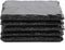 Slate Stone Drink Coasters - Set of 5 Square Black Natural Edge Stone Drink Coasters for Bar and Home- 4" x 4"...