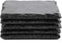 Slate Stone Drink Coasters - Set of 5 Square Black Natural Edge Stone Drink Coasters for Bar and Home- 4" x 4"...