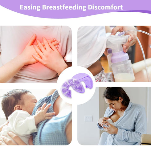Hot Cold Gel Bead Breast Therapy Pack,Breast Ice Packs for Breastfeeding,Relief for Breastfeeding,Nursing Pain, Mastitis,Engorgement,Plugged Ducts...