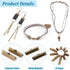 PH PandaHall 100Pcs Assorted Sizes of Antique Bronze Ribbon Clamp End Crimps Bracelet Bookmark Leather Pinch Crimps Sets Size 8-25x6-8x5mm in Box ...