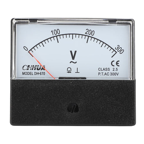 Analog Voltmeter DH-670 AC0-300V Panel Volt Meter Gauge Voltage Tester for Circuit Testing Mechanical Equipment...