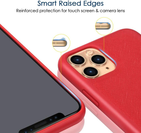 iPhone 11 Pro Max Case Fit Magnetic Car Mount & Wireless Charging, Premium PU Leather Phone Back Cover, Slim Full-Body Protective Hybrid Bumper fo...