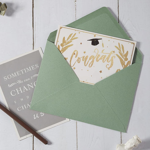 50 Pieces Sage-Green A6 Envelopes Greeting Card Envelopes 6 1/2 x 4 3/4 Inches for 4 x 6 Wedding Invitation Cards, Greeting Cards, Birthday Party ...
