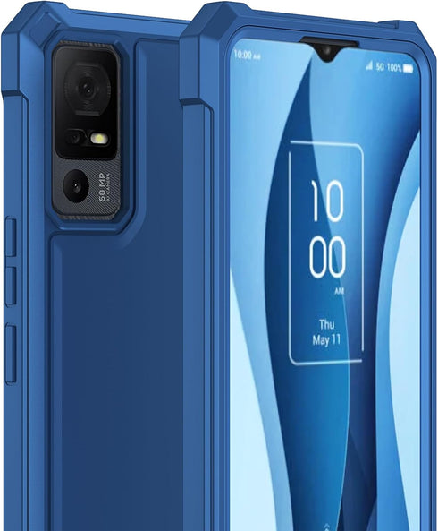 Ailiber for TCL 40 XE Phone Case, TCL 40 X Case with Screen Protector, 2 Layer Structure Protection, Shock-Absorbing Corner TPU Bumper, Slim Silic...