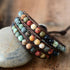 ZOSOJONA Starto Natural Stone Bracelet Jasper 3 Row Beads Wrap Wrist Statement Boho Bracelet For Women...