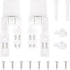 2 Pack Toilet Seat Hinge Replacement Toilet Plastic Bolts Kit with Screws and Nuts Plastic Toilet Seat Hardware is Suitable for Most Toilet Replac...