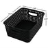 6-pack Black Woven Plastic Storage Baskets Organizing Bins...