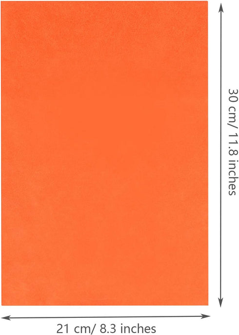 12 Pieces Halloween Felt Fabric Sheets Orange and Black Craft Felt Fabric Sheets for Halloween DIY Craft Sewing Patchwork Decorations, 11.8 x 8.3 ...