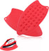 2 Pcs Silicone Iron Rest Pads Mat Iron Hot Heat Resistant Protective Pads for Ironing Board Curling Irons Flat Irons(Red)...