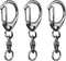 Keychain Ring Clip, 50Pcs Swivel D Ring Clasp Key Chain Lobster Snap Chain Hooks Jump Rings Kit DIY Crafts Gifts Jewelry Making Accessories - Meta...