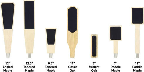 Straight 5" Solid Red Oak Chalkboard Tap Handle...