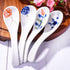 Japanese Ceramic Soup Spoons, 4 Pieces Porcelain Spoon for Noodle Ramen Oat...